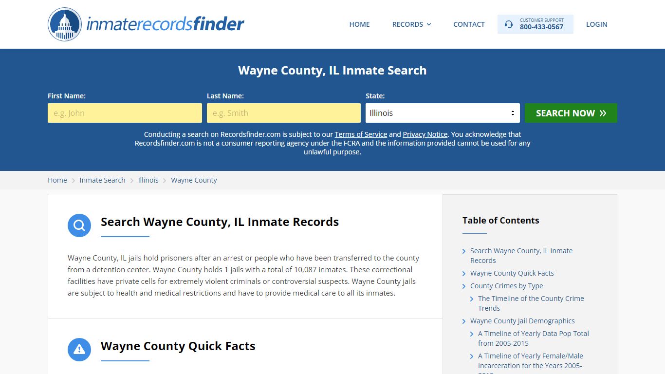 Wayne County, IL Inmate Lookup & Jail Records Online